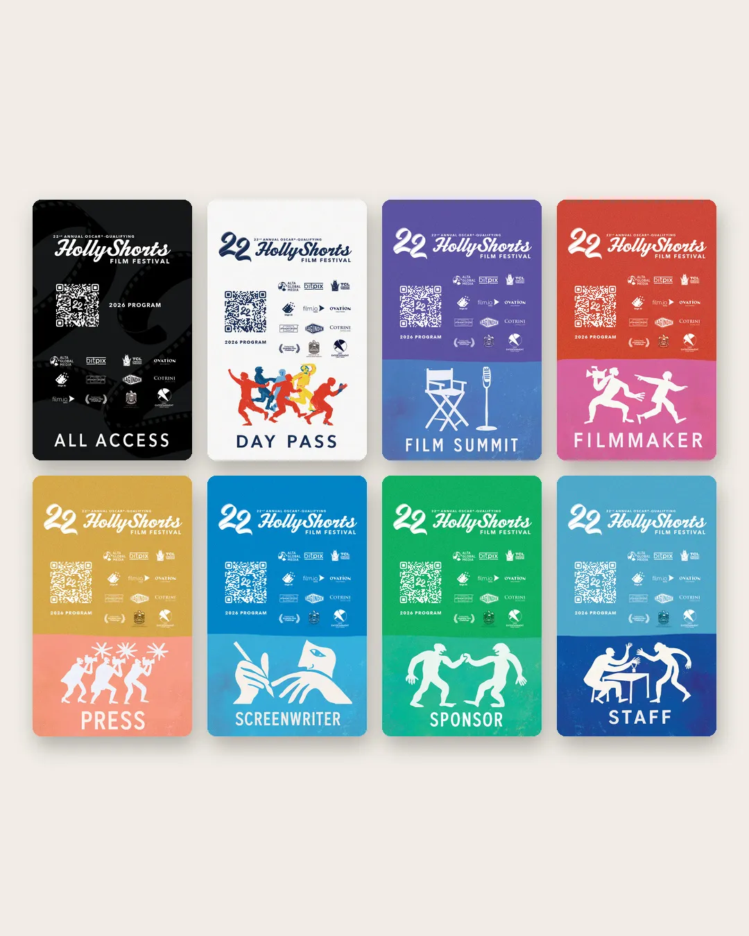 HollyShorts 22 social post: the eight badges