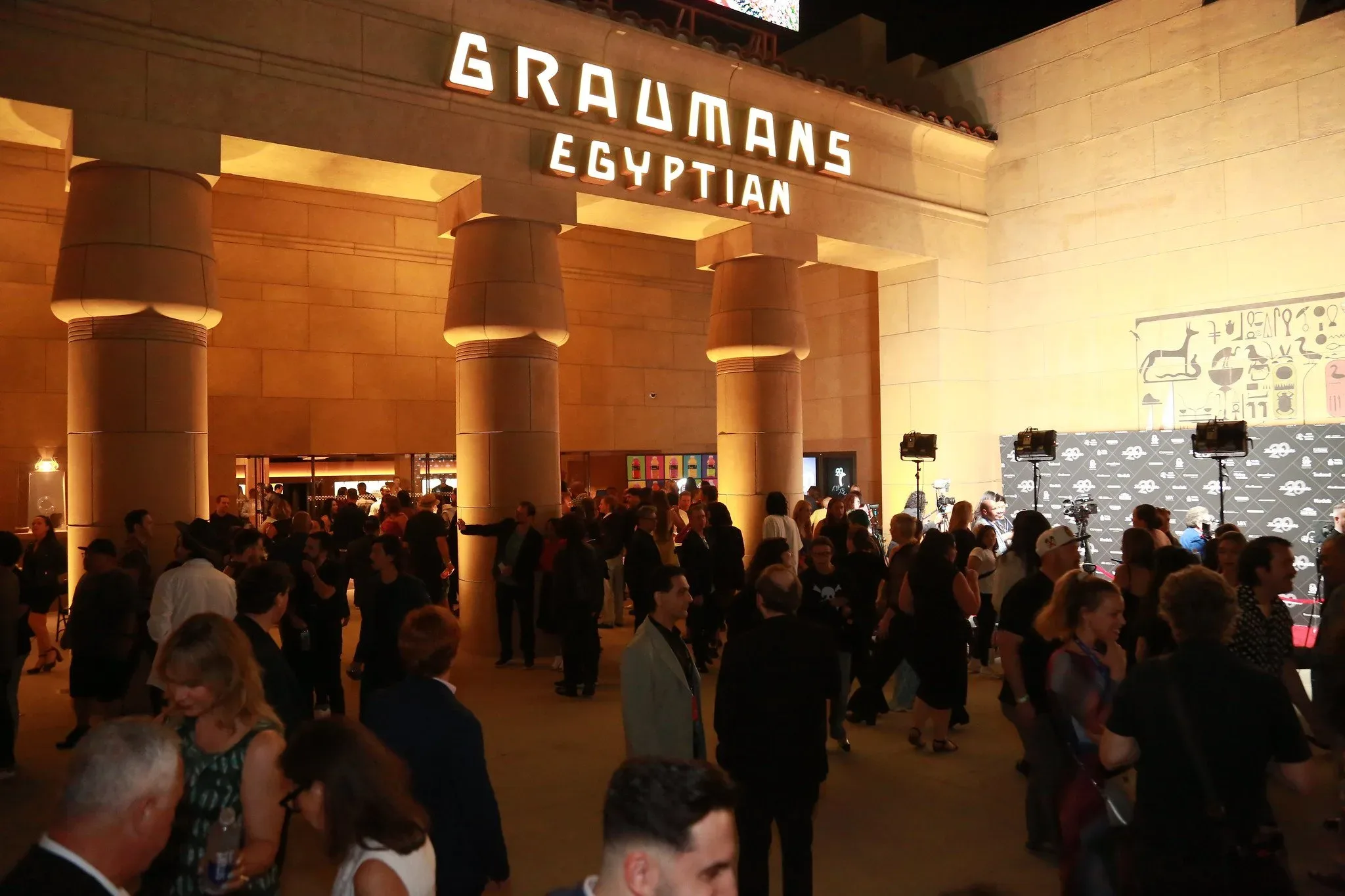 Guests in the Egyptian Theatre courtyard on award night.