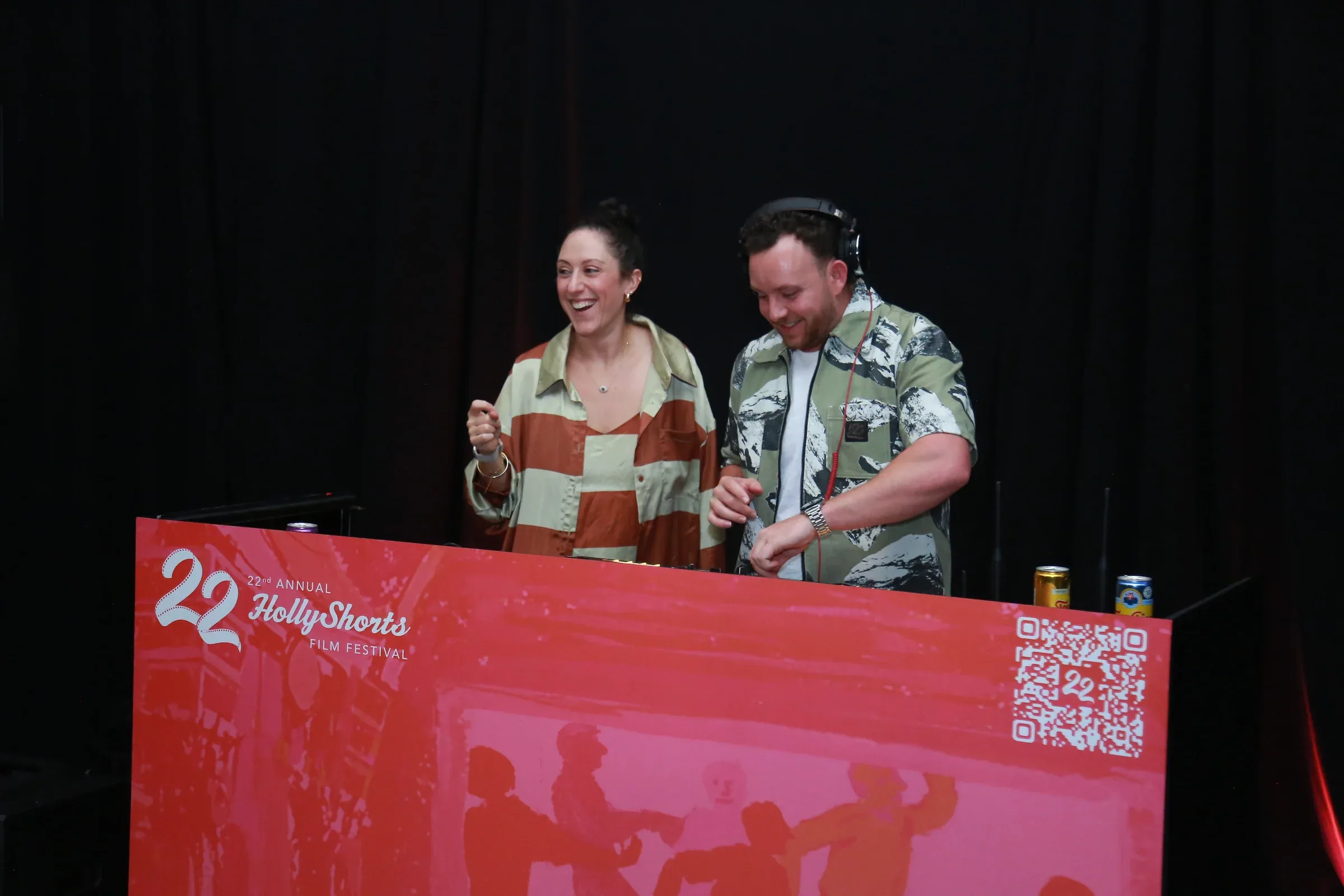 The DJ booth at the festival.