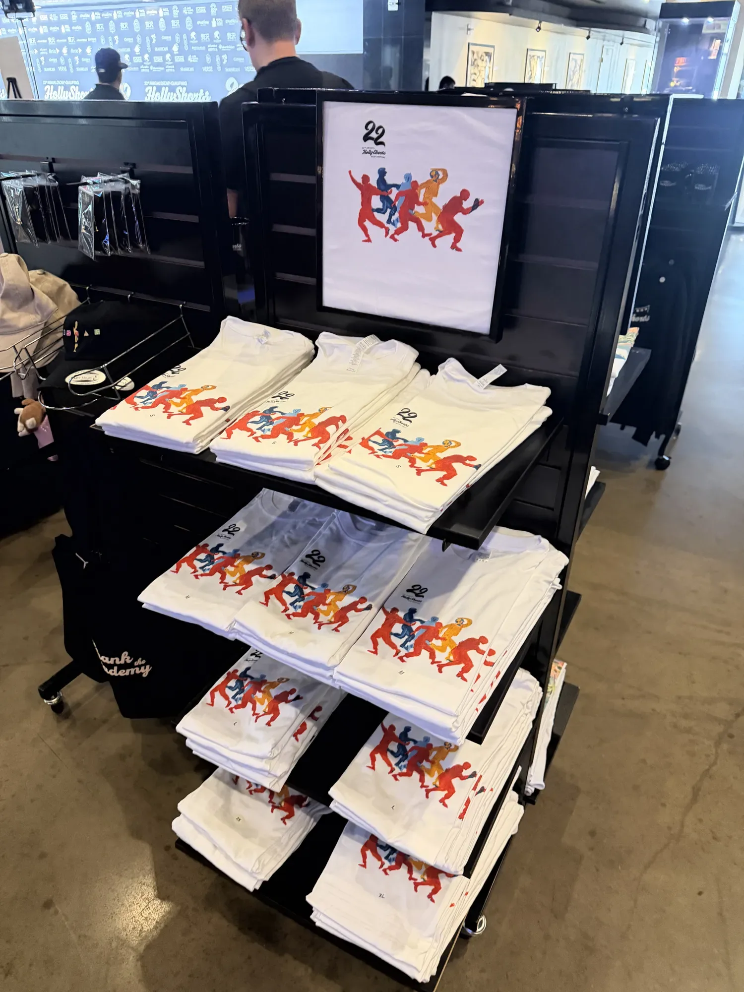 Figures tees on the merch rack