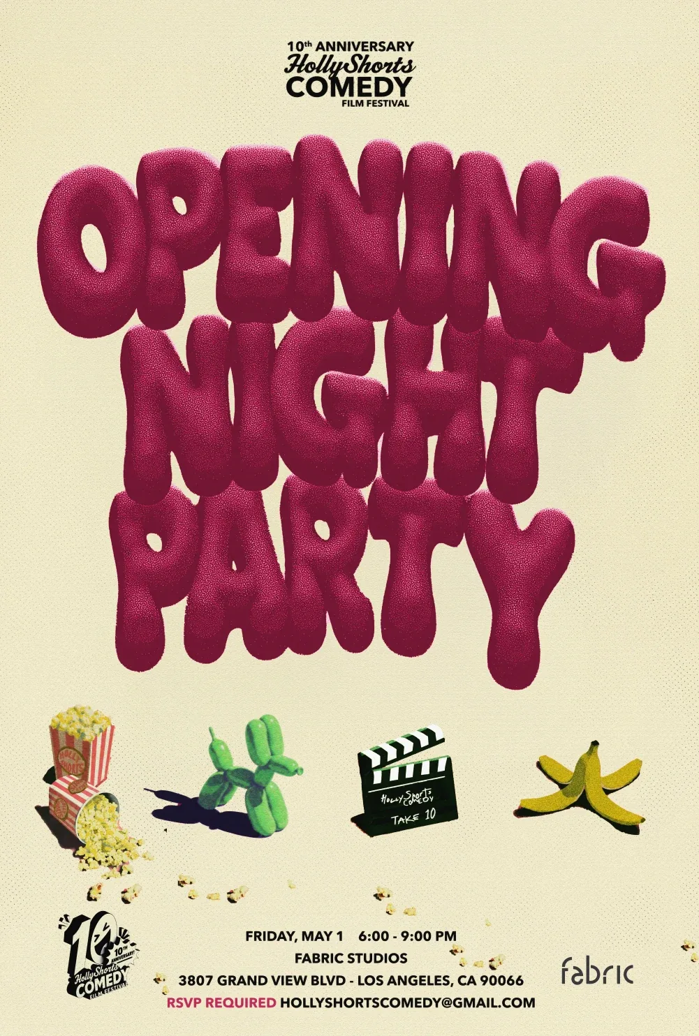 The opening night party invitation.
