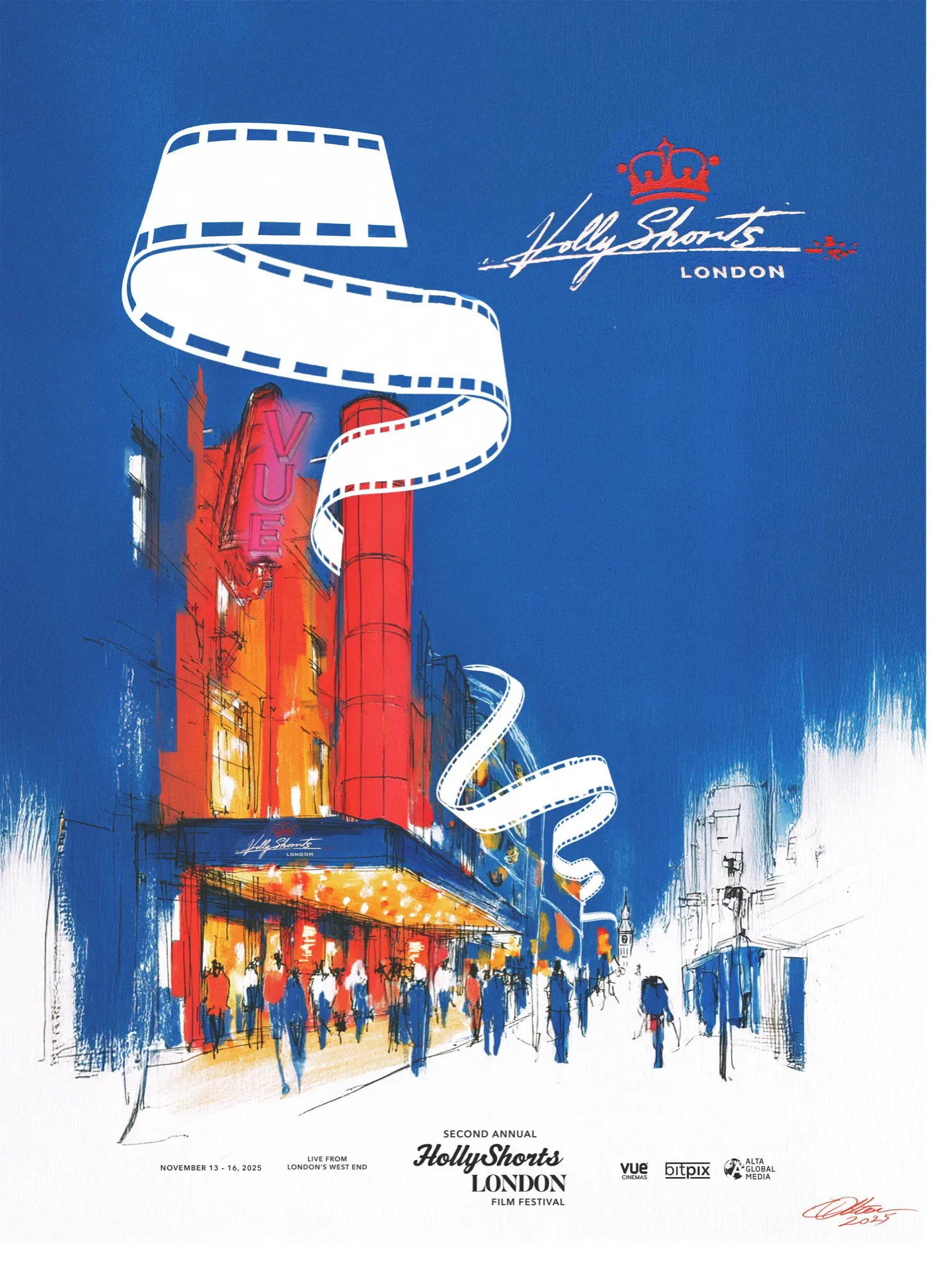The HollyShorts London 2025 poster.