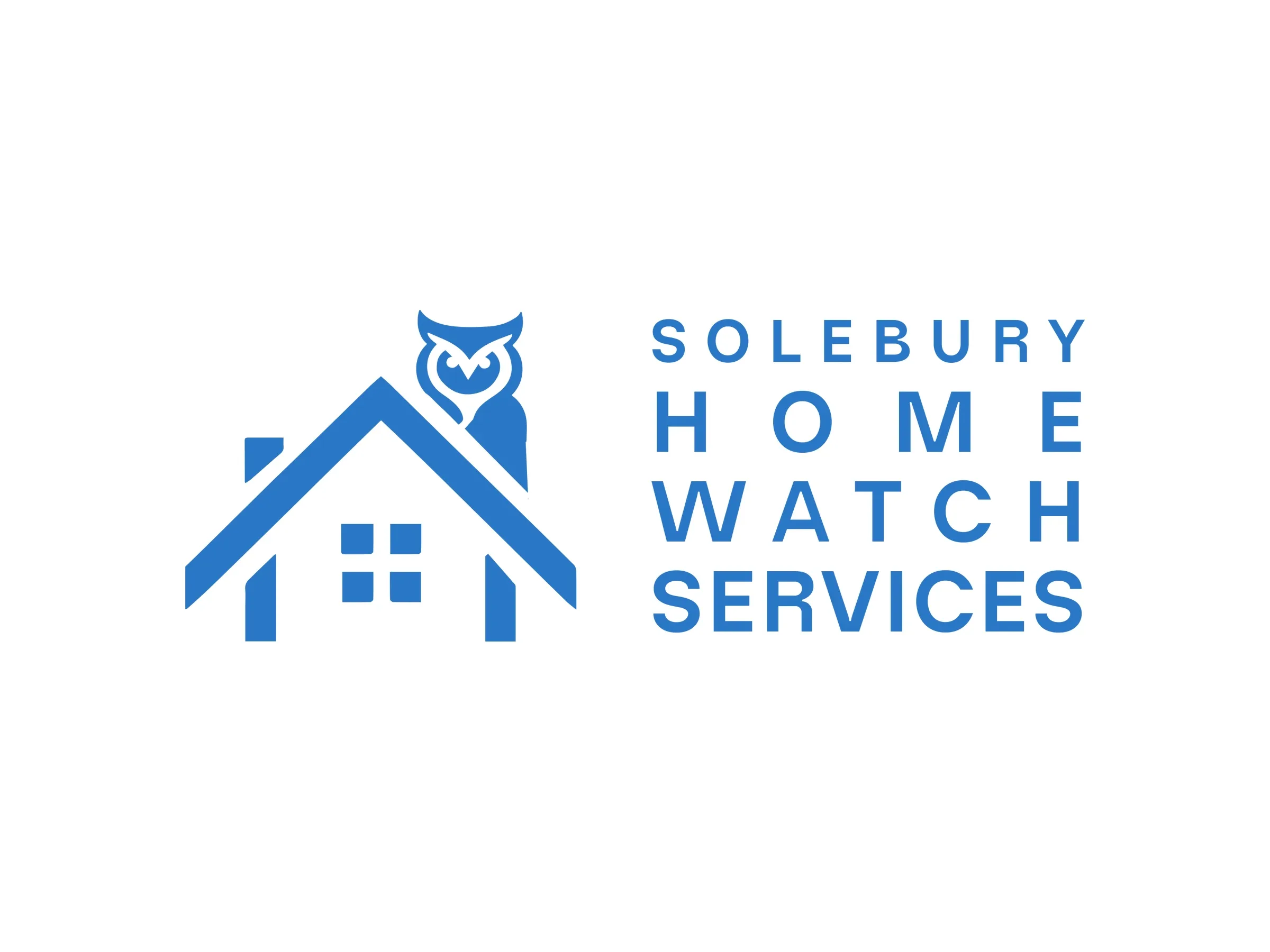 The logo with the emblem beside the stacked name, in blue.