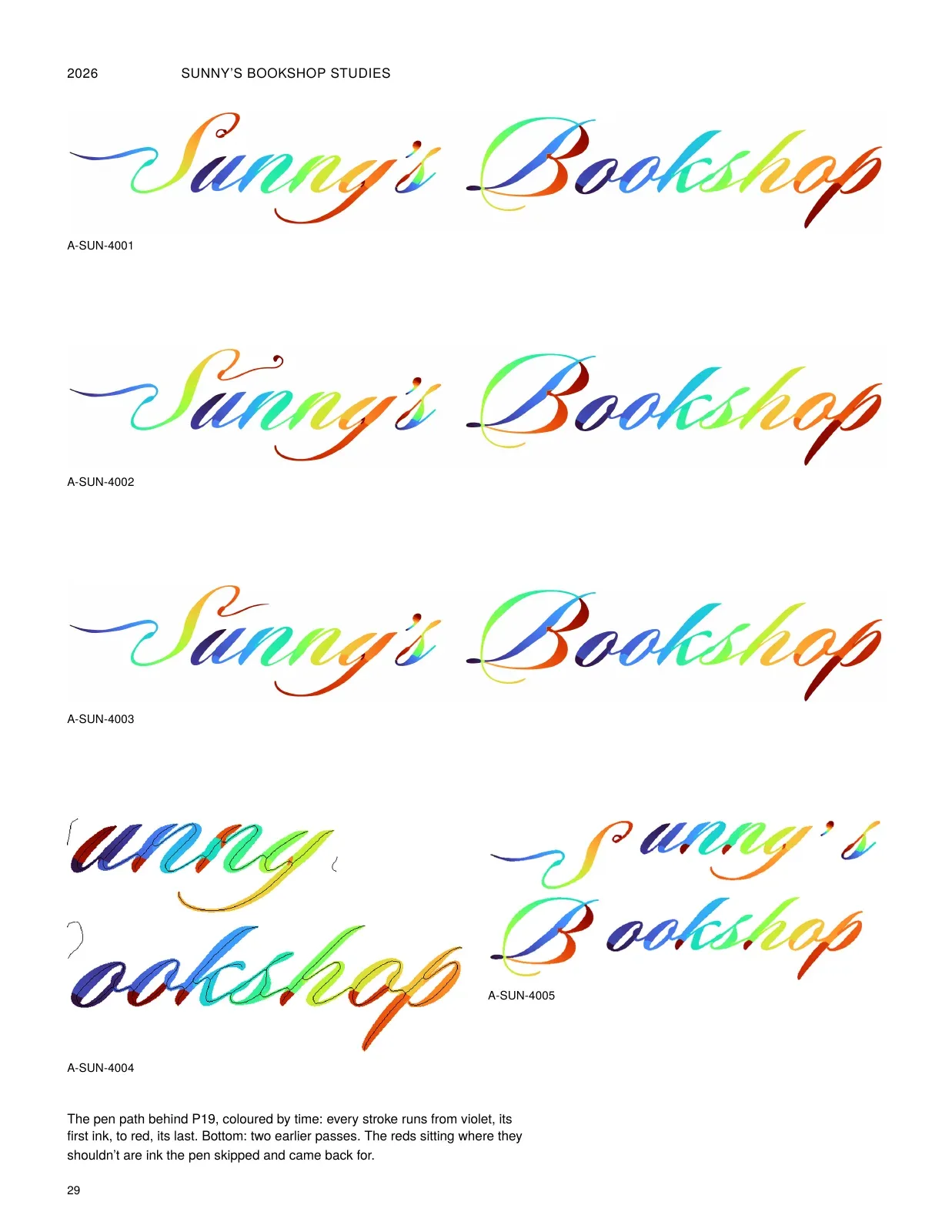 The studies, page 29: The pen path.