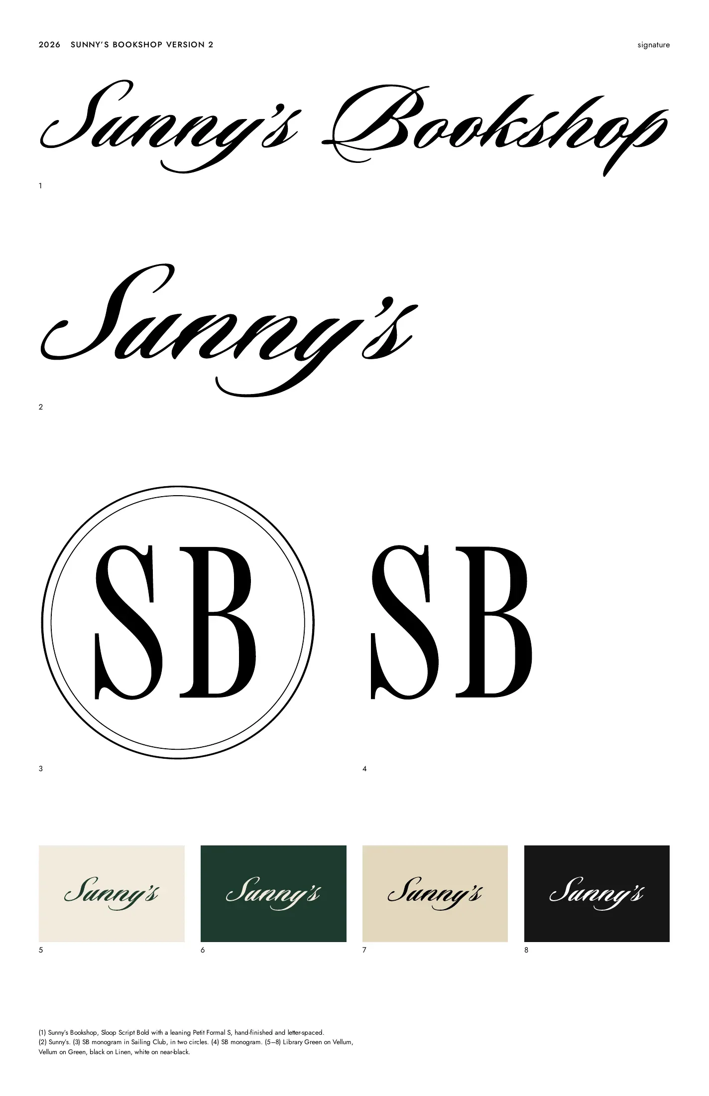Final delivery sheets, page 3: Signature.