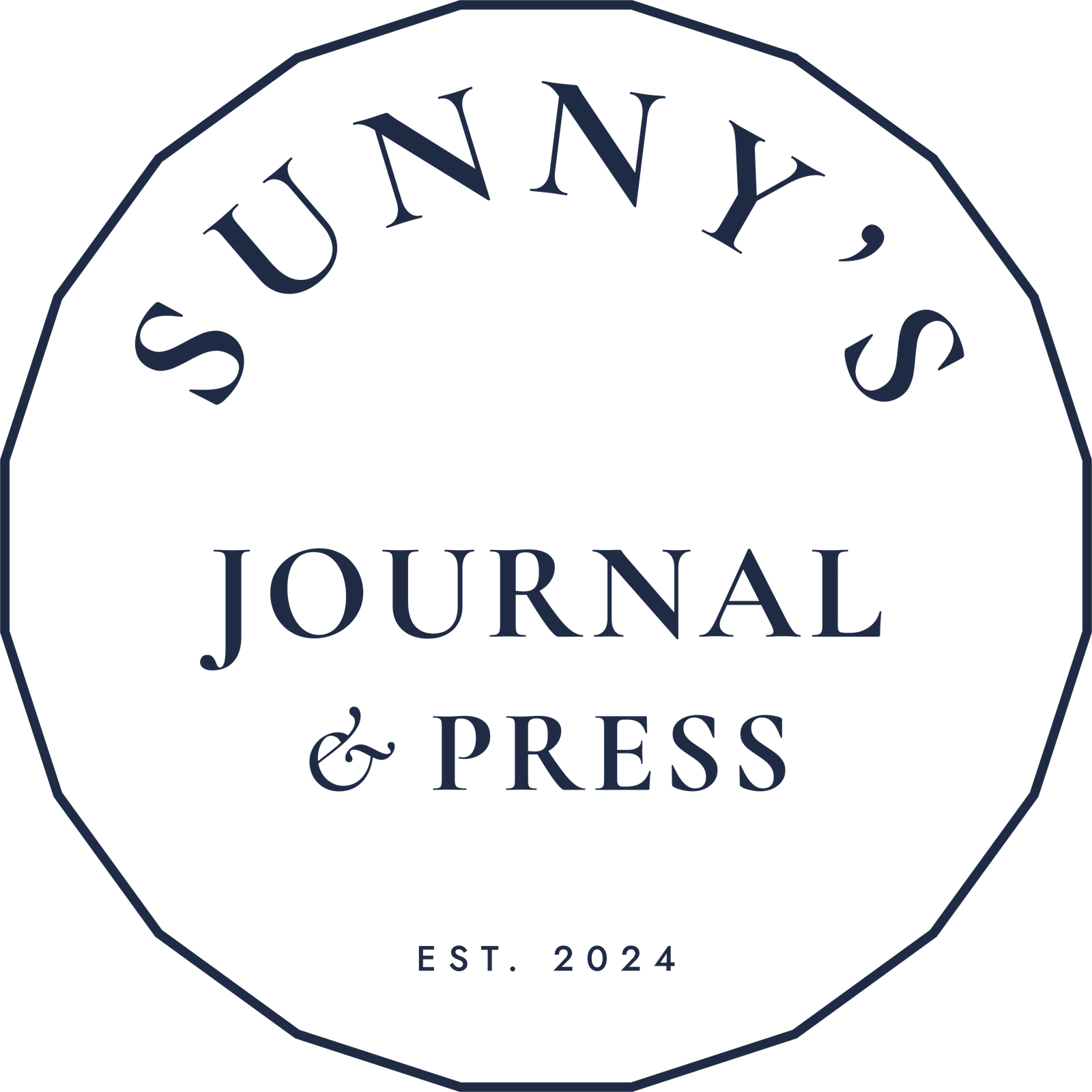 The Sunny’s Journal & Press stamp, in Ink Navy.