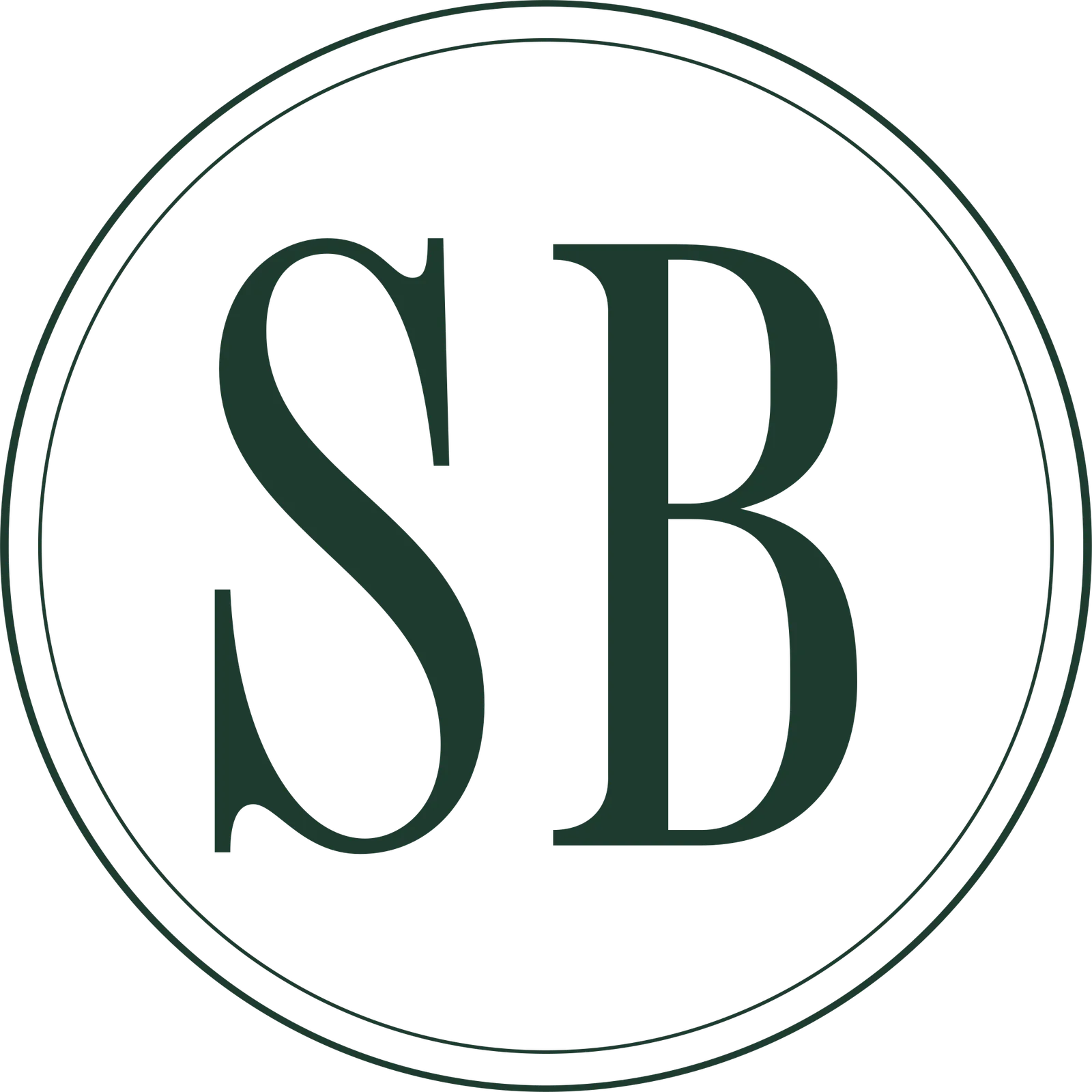 The SB monogram in the seal’s two rings.