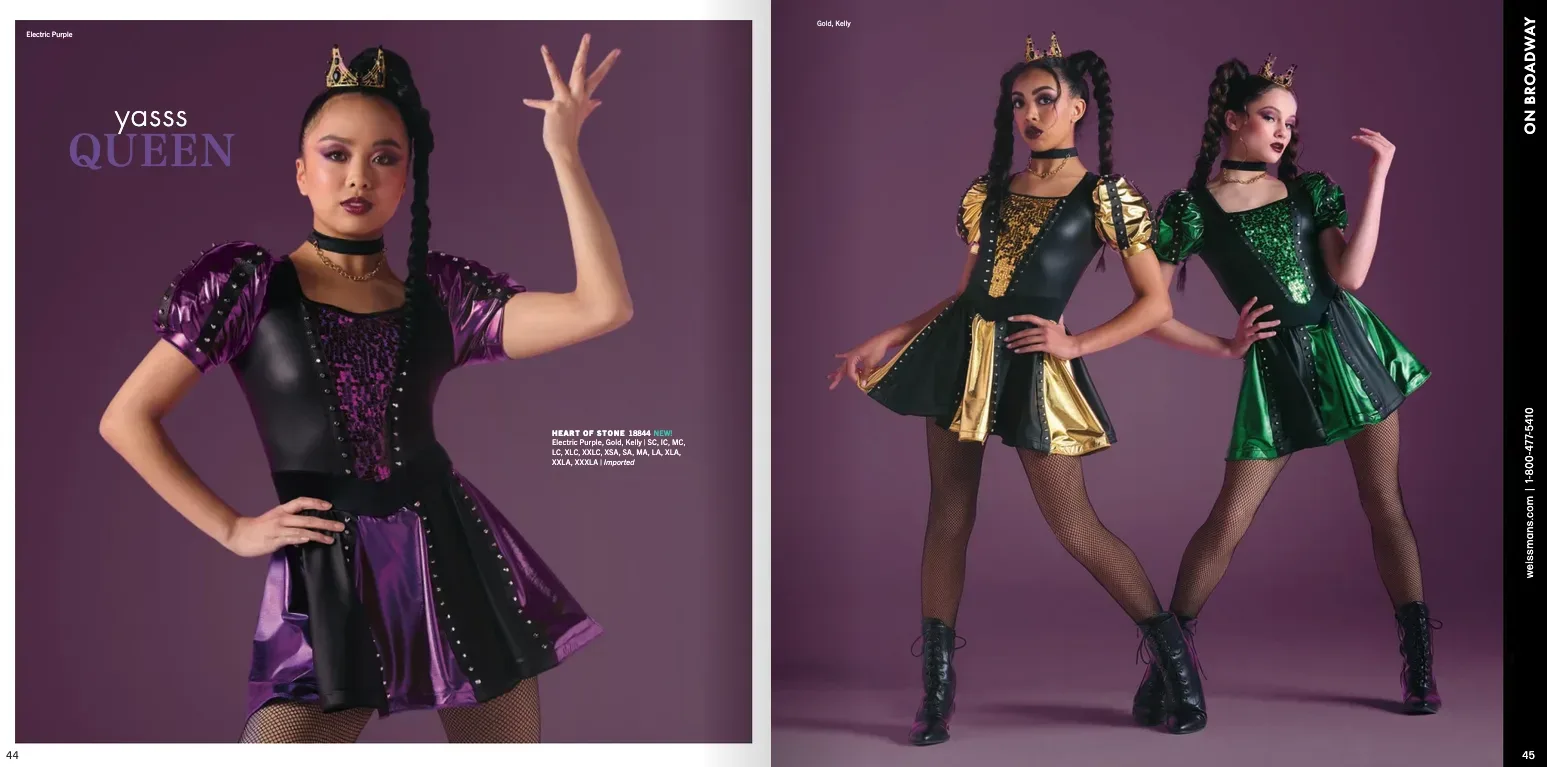 The Yasss Queen spread on a purple gradient.