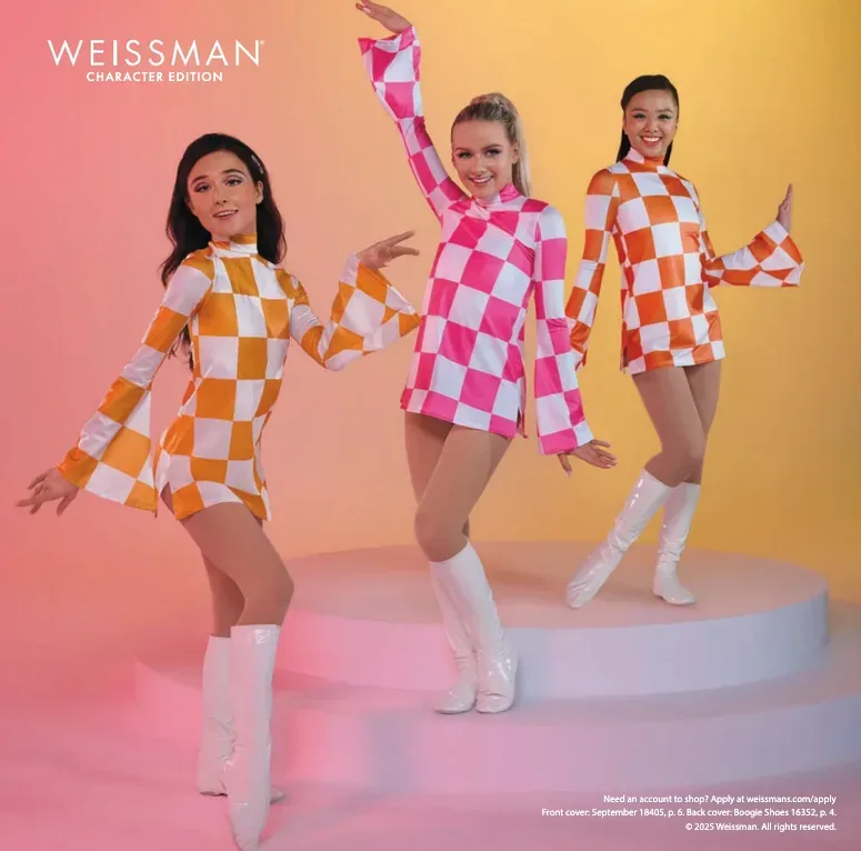 The back cover: a checkered pattern with three dancers.